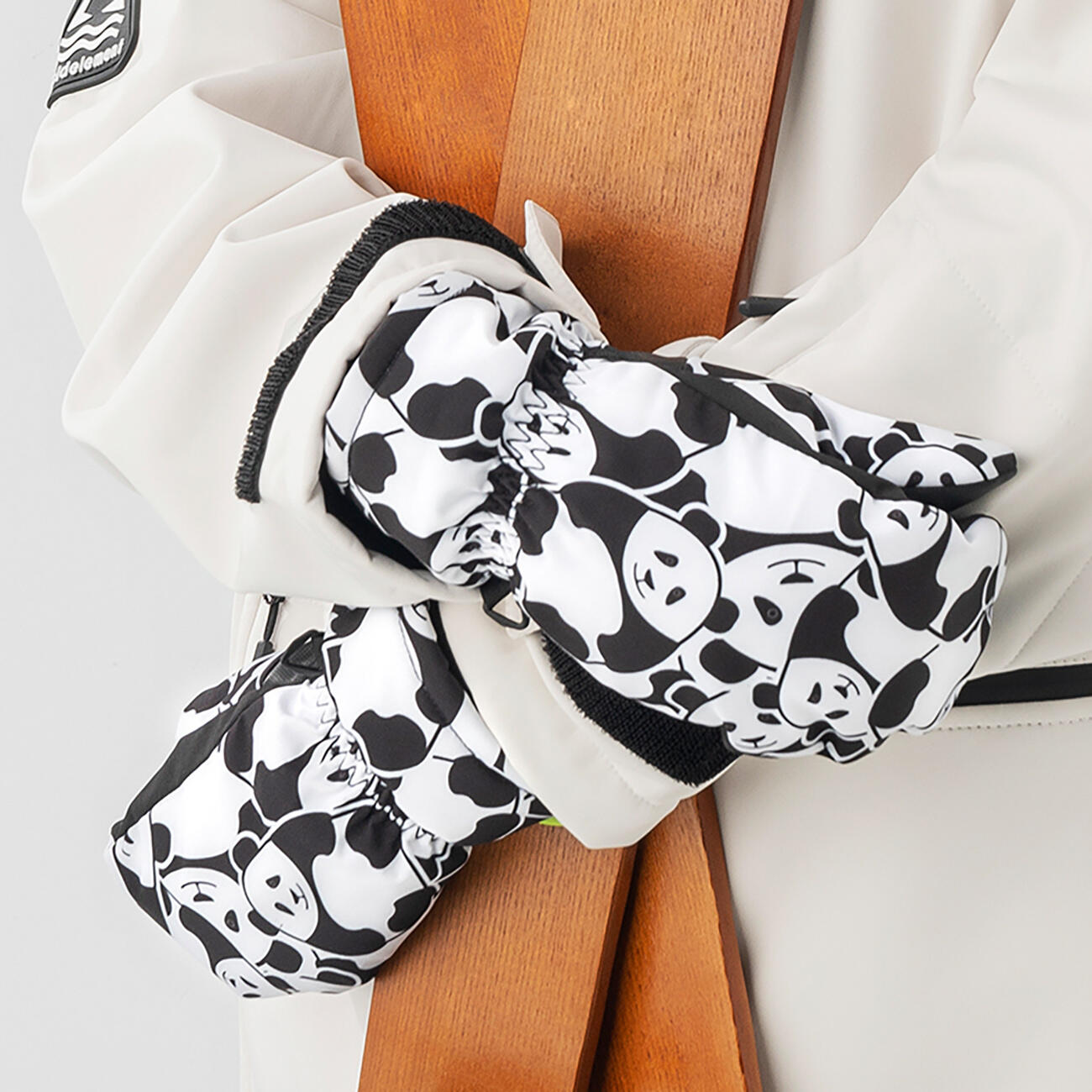 Guanti Da Sci Per Bambini 2-5 Anni - Impermeabili, Antiscivolo Con Motivo Panda, Rosa O Blu - Foto 4