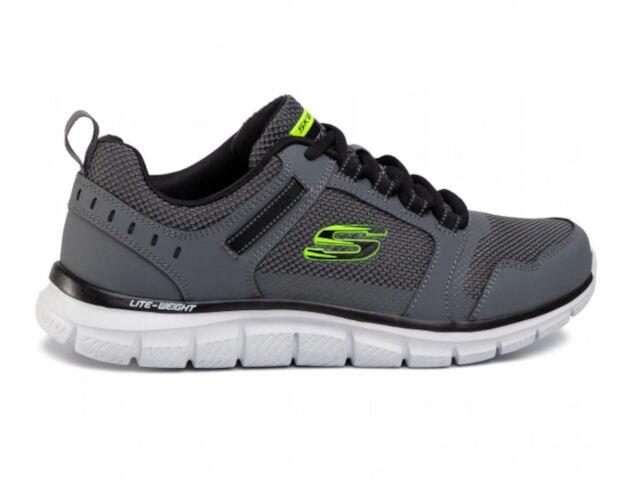 BUTY obuwie lekkie SKECHERS TRACK 232001-CCBK z wkładką memory foam 45,5 3/7