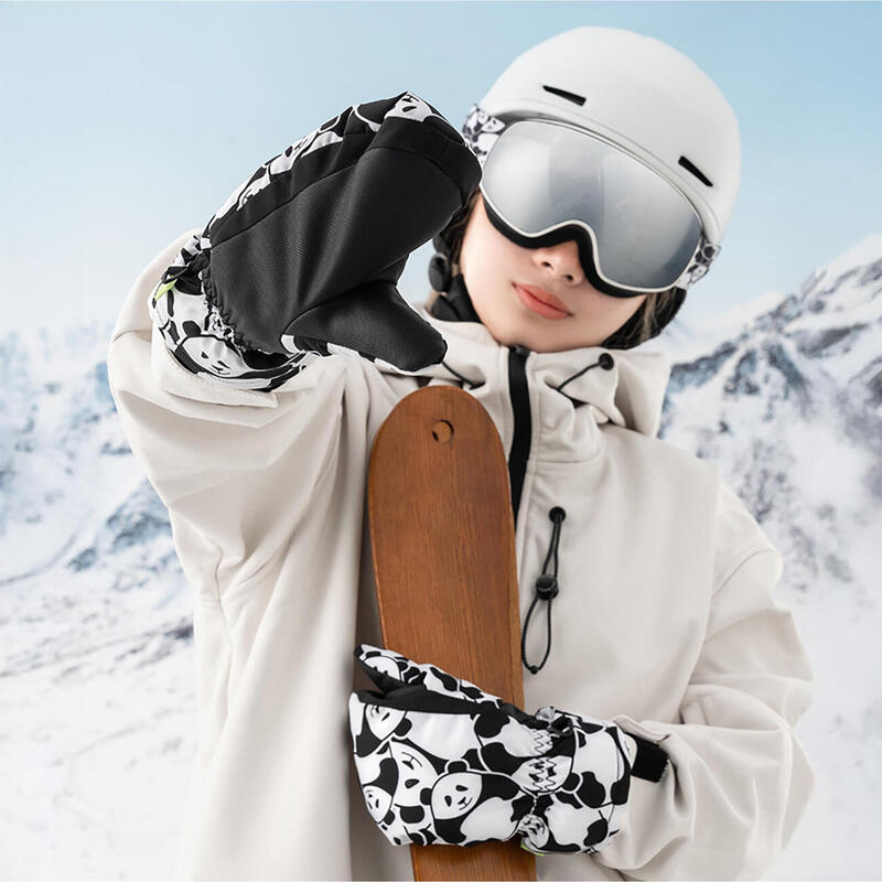 Dětské lyžařské rukavice Qunature Panda Heat