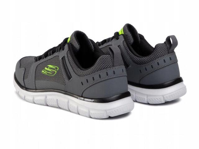 BUTY obuwie lekkie SKECHERS TRACK 232001-CCBK z wkładką memory foam 45,5 6/7