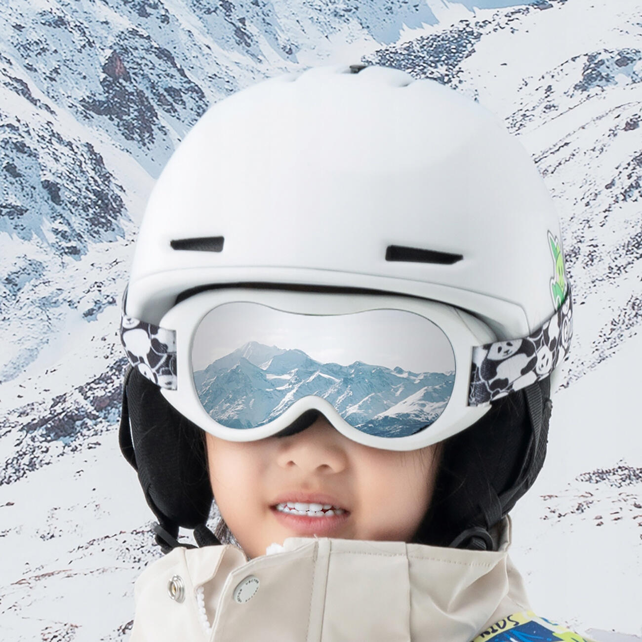 Qunature kinder skibril UV400 Panda-patroon 3/6