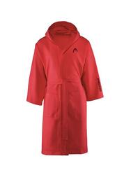 Peignoir enfant en microfibre avec capuche, couleur Lava Red