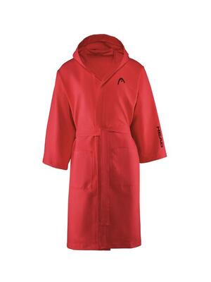 Volwassen badjas van microvezel met capuchon. multifunctioneel kleur lava red