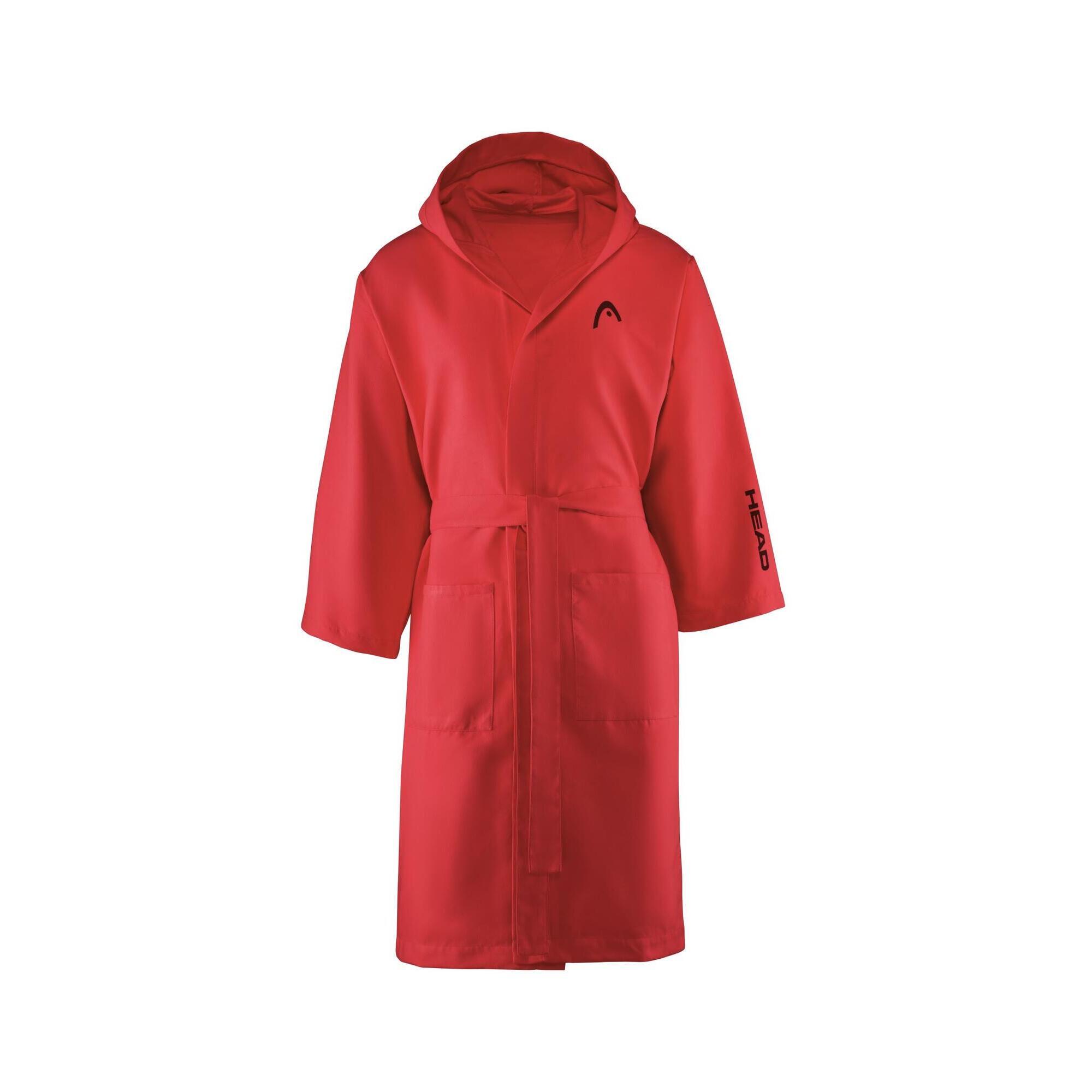 Robe Adulto em microfibra com capuz, multiuso Cor Lava Red