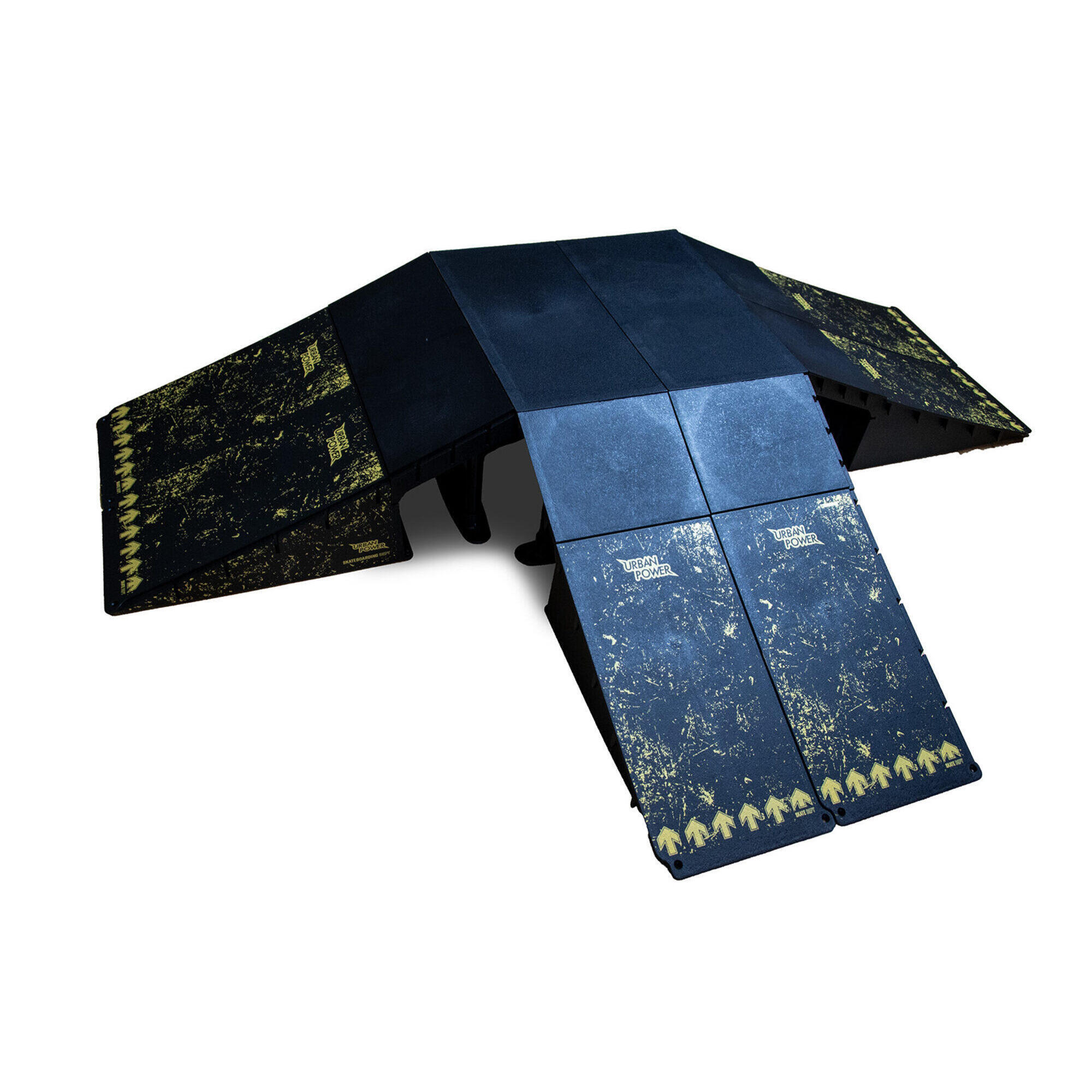 Power Shot - Set De Rampes De Skate Modulables - 13 Configurations - Barre De Slide - Jaune|noir - Taille Unique - Decathlon