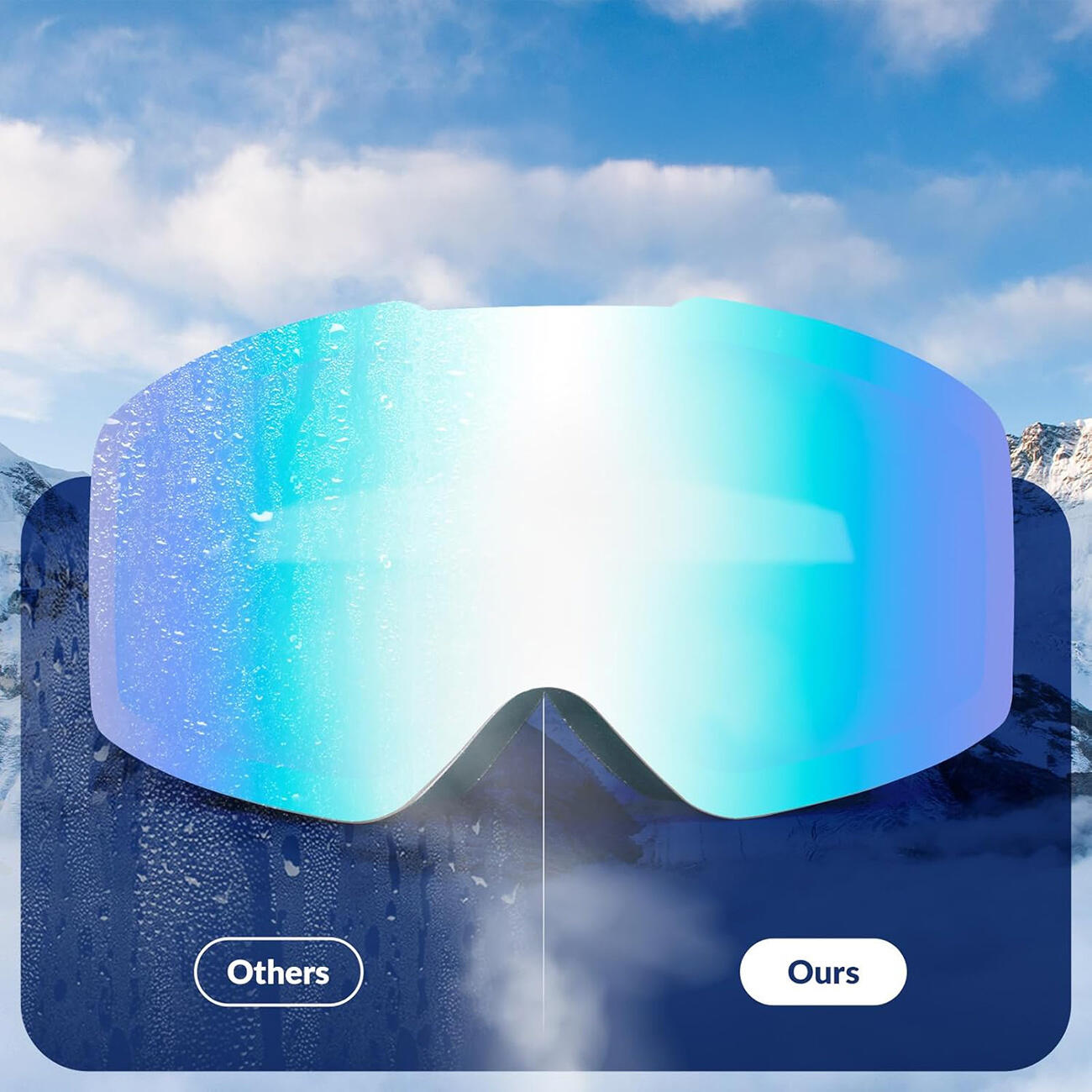 Qunature unisex skibril met UV400-bescherming 3/6