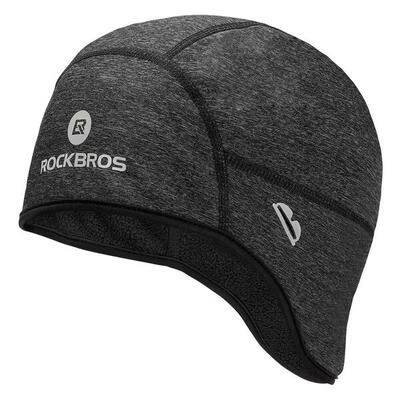Berretto da ciclismo invernale Rockbros sotto il casco con aperture per occhiali