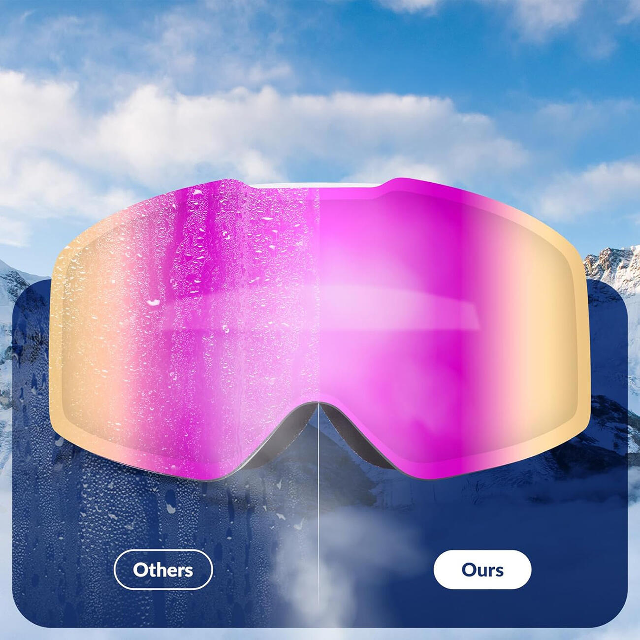 Qunature Unisex-skibril met UV400-bescherming 4/5