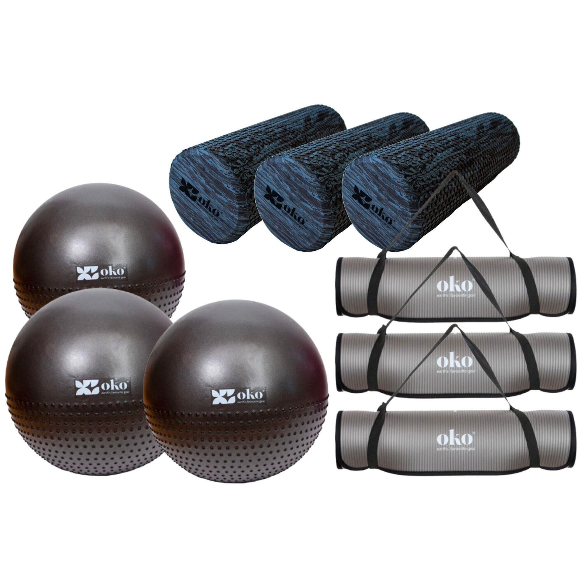 Oko - Kit De Fitness Oko - Rouleau Mousse - Gris|multicolore - Taille Unique - Decathlon
