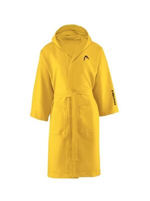 Volwassen badjas van microvezel met capuchon. multifunctioneel. sunny yellow