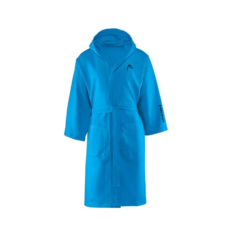 Peignoir enfant en microfibre avec capuche, couleur Uniform Blue