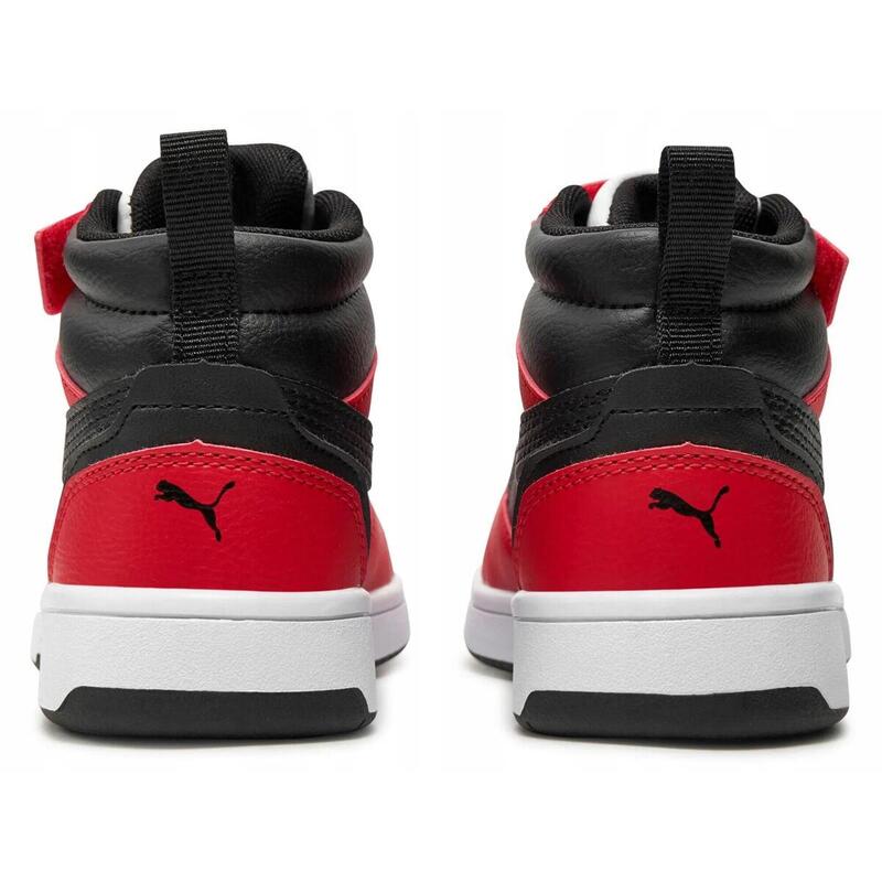 Dětské střední tenisky Rebound V6 PUMA White Black For All Time Red