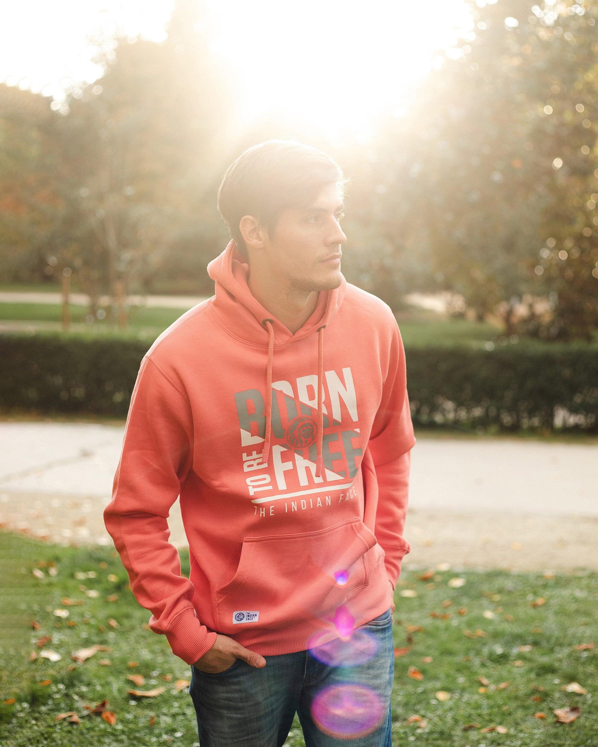 Sudadera adulto de Fitness The Indian Face Unisex Born to be Free Roja 5/5