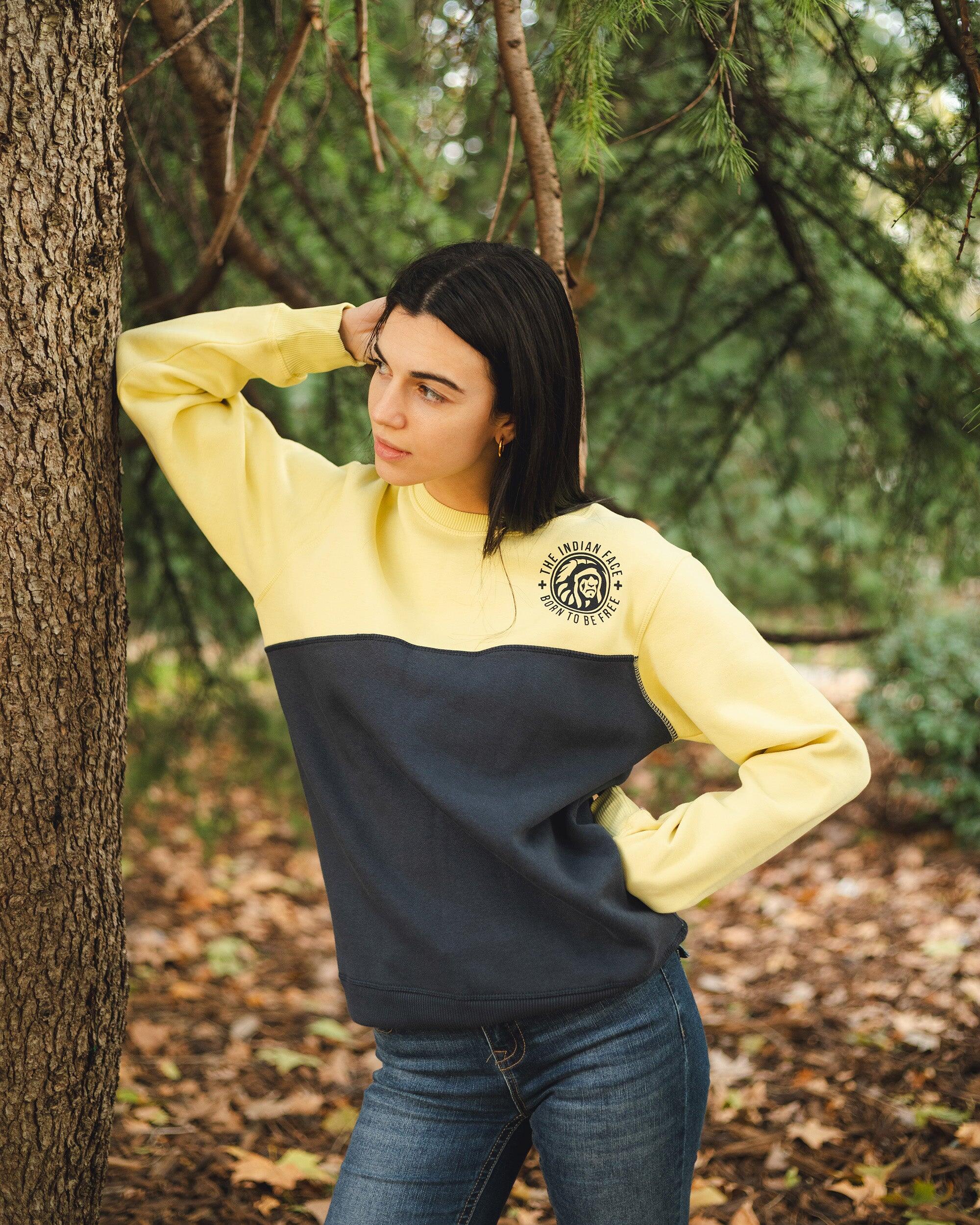 Sudadera de Fitness The Indian Face Unisex Maverick Amarillo / Azul 4/5
