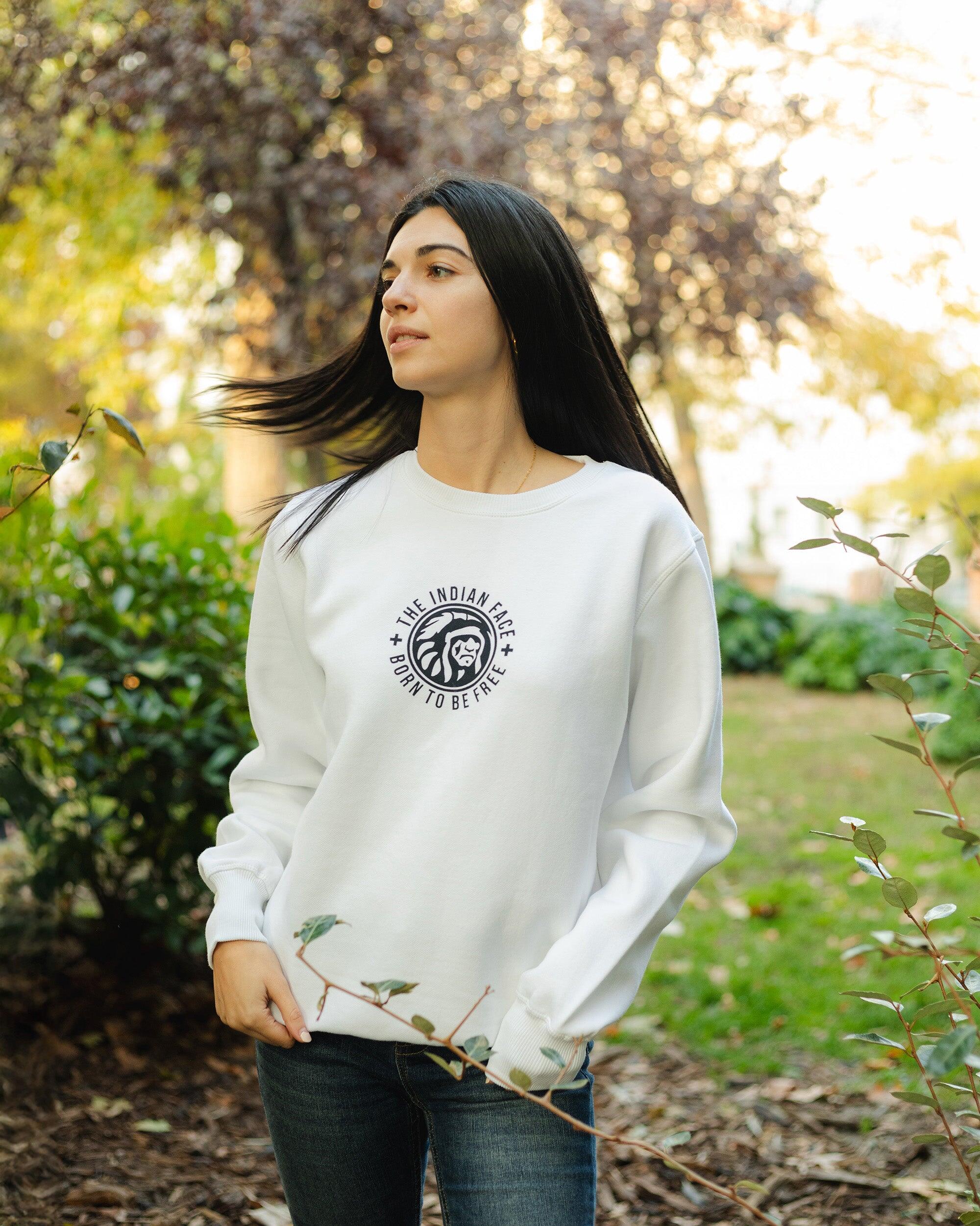 Sudadera adulto y niño de Fitness The Indian Face Unisex Spirit Blanca 5/5