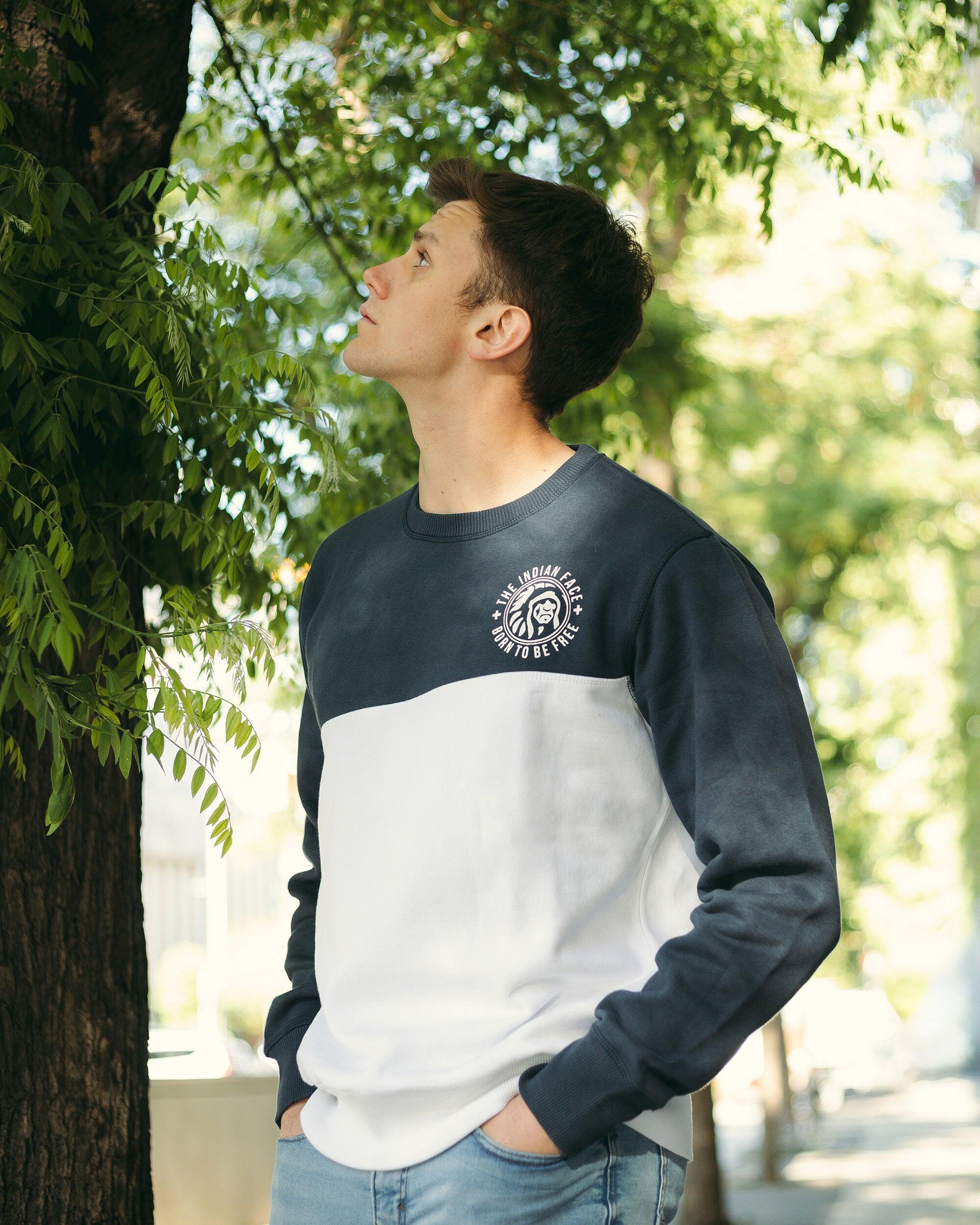Sudadera de Fitness The Indian Face Unisex Maverick Azul / Blanco 4/5