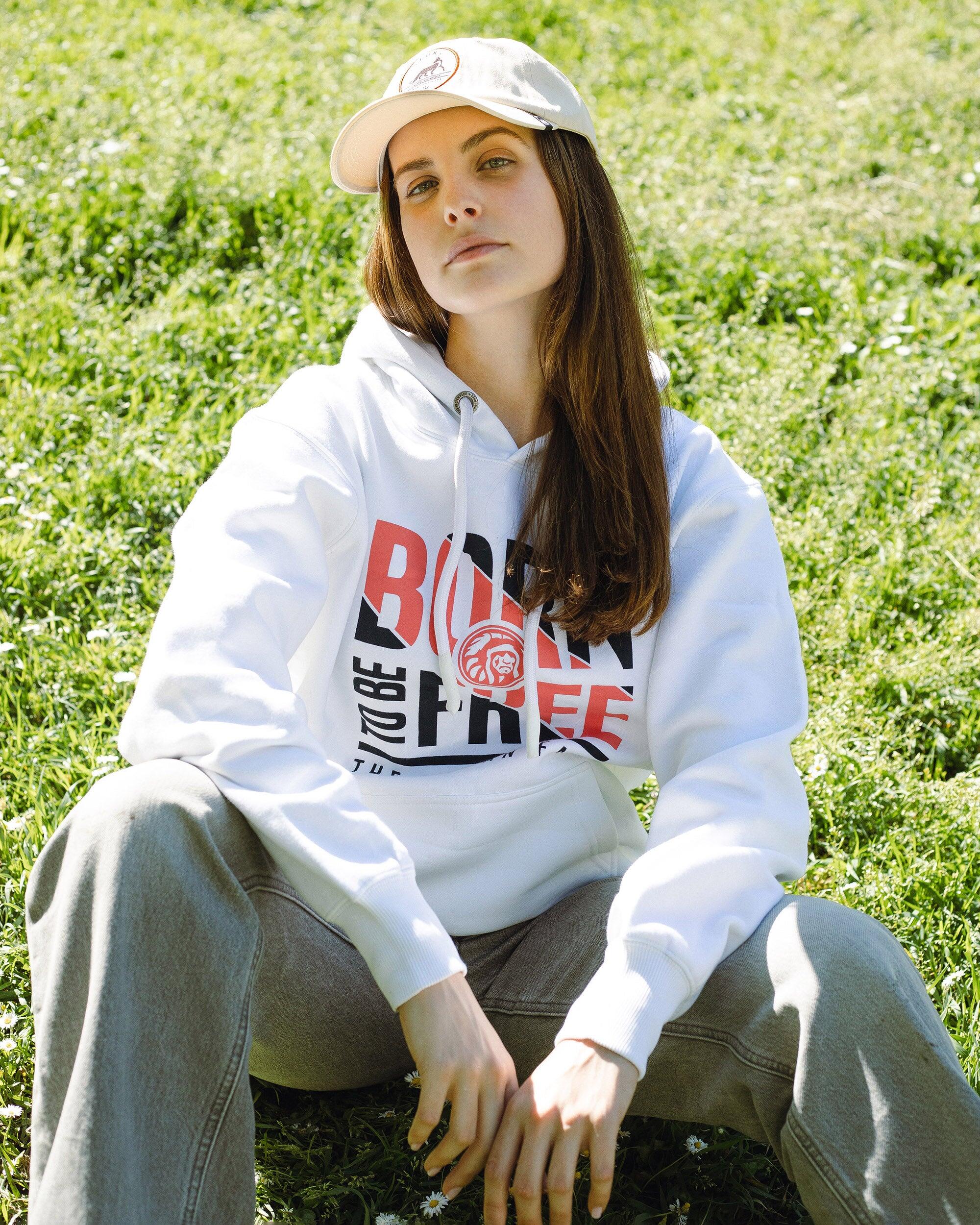 Sudadera de Fitness The Indian Face Unisex Born to be Free Blanco 4/5