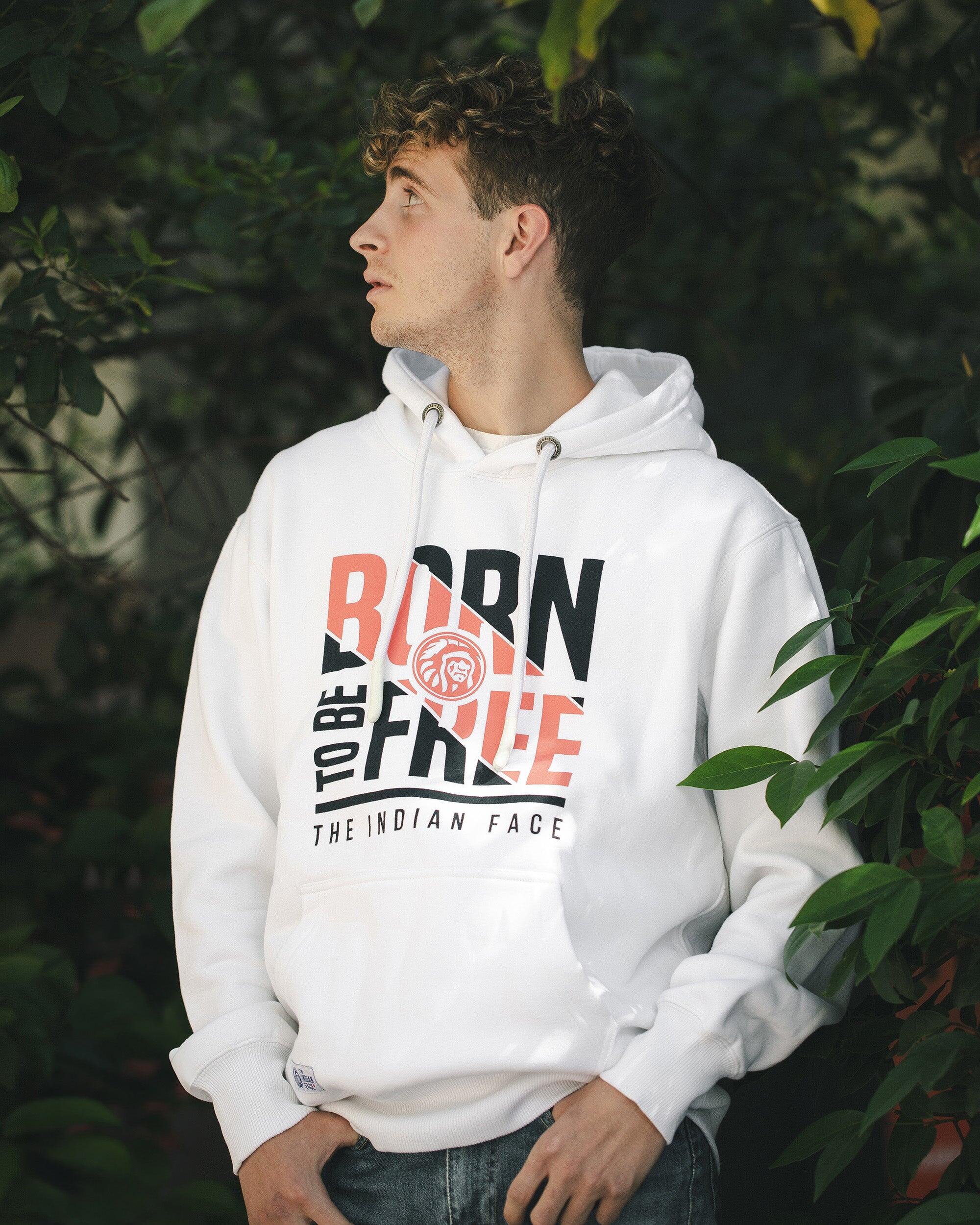 Sudadera de Fitness The Indian Face Unisex Born to be Free Blanco 5/5
