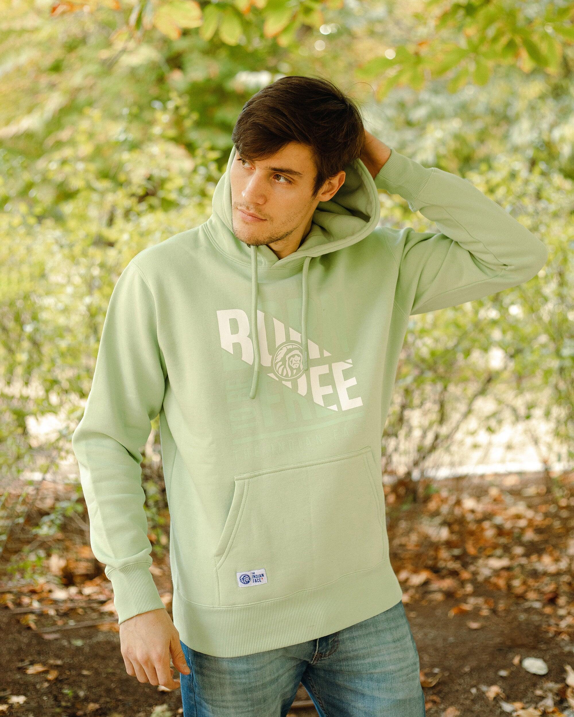 Sudadera adulto de Fitness The Indian Face Unisex Born to be Free Verde 5/5