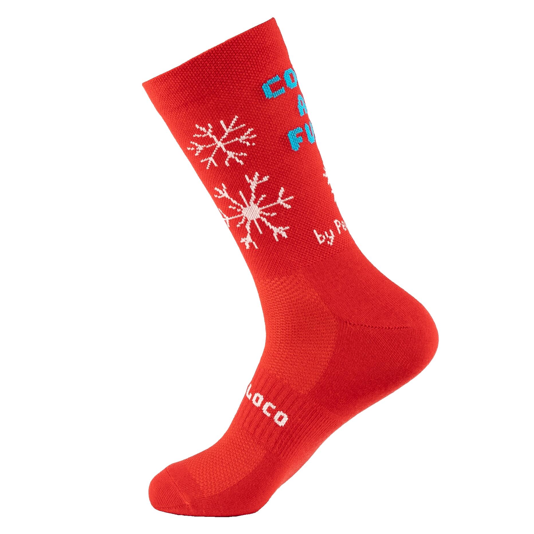 Calcetines Perro Loco Ciclismo Lana Merino Para Frío Invierno 3/3