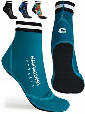 Beachsocken - schützende Beachvolleyball Socken aus Neopren und Lycra Schwarz