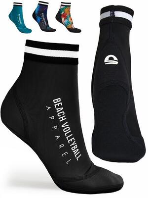 Beachsocken - schützende Beachvolleyball Socken aus Neopren und Lycra Schwarz