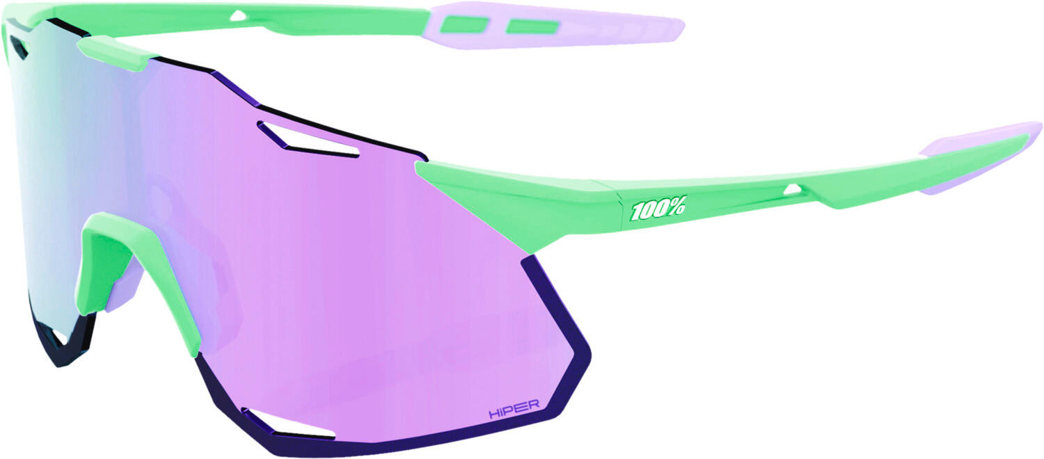 100% Occhiali Hypercraft XS Soft Tact Mint HiPER Lavender Mirror Lens