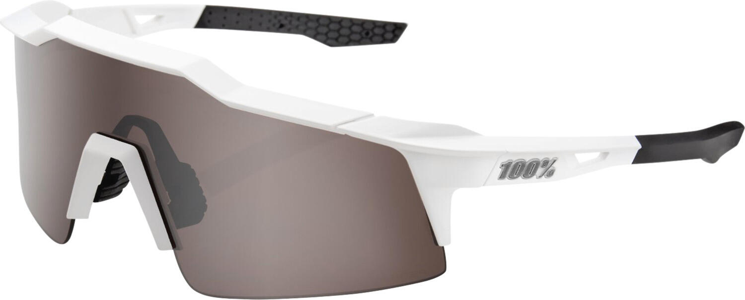 100% Occhiali Speedcraft SL Matte White-HiPER Silver Mirror Lens