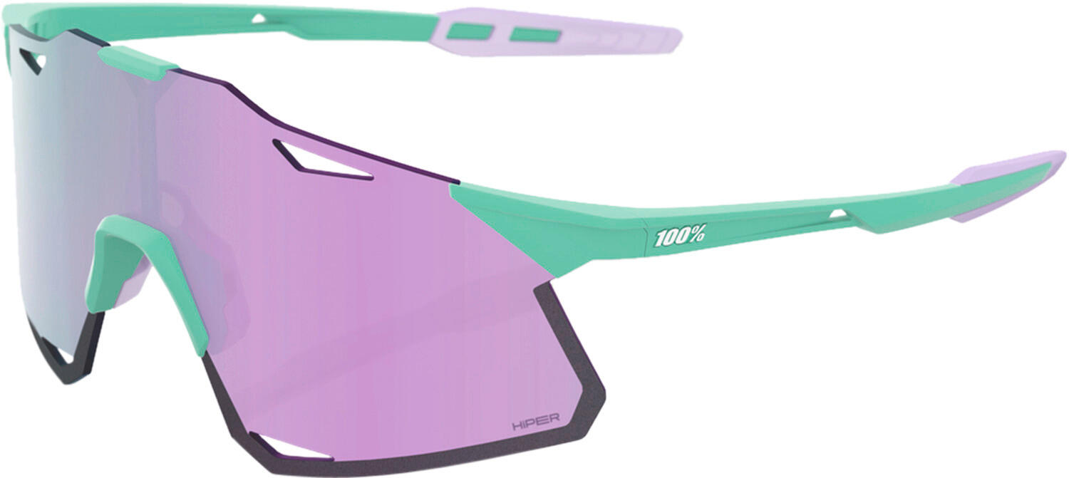 100% Occhiali Hypercraft - Soft Tact Mint - HiPER Lavender Mirror Lens