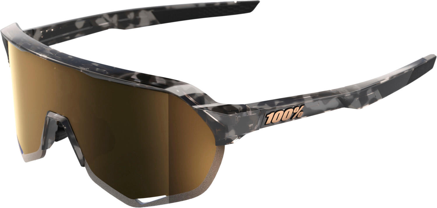 100% Occhiali S2 - Gloss Black Havana - Soft Gold Mirror Lens