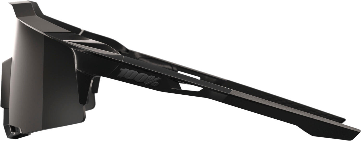 Brille Speedcraft Matte Black Gloss Black - Black Mirror Lens 3/4