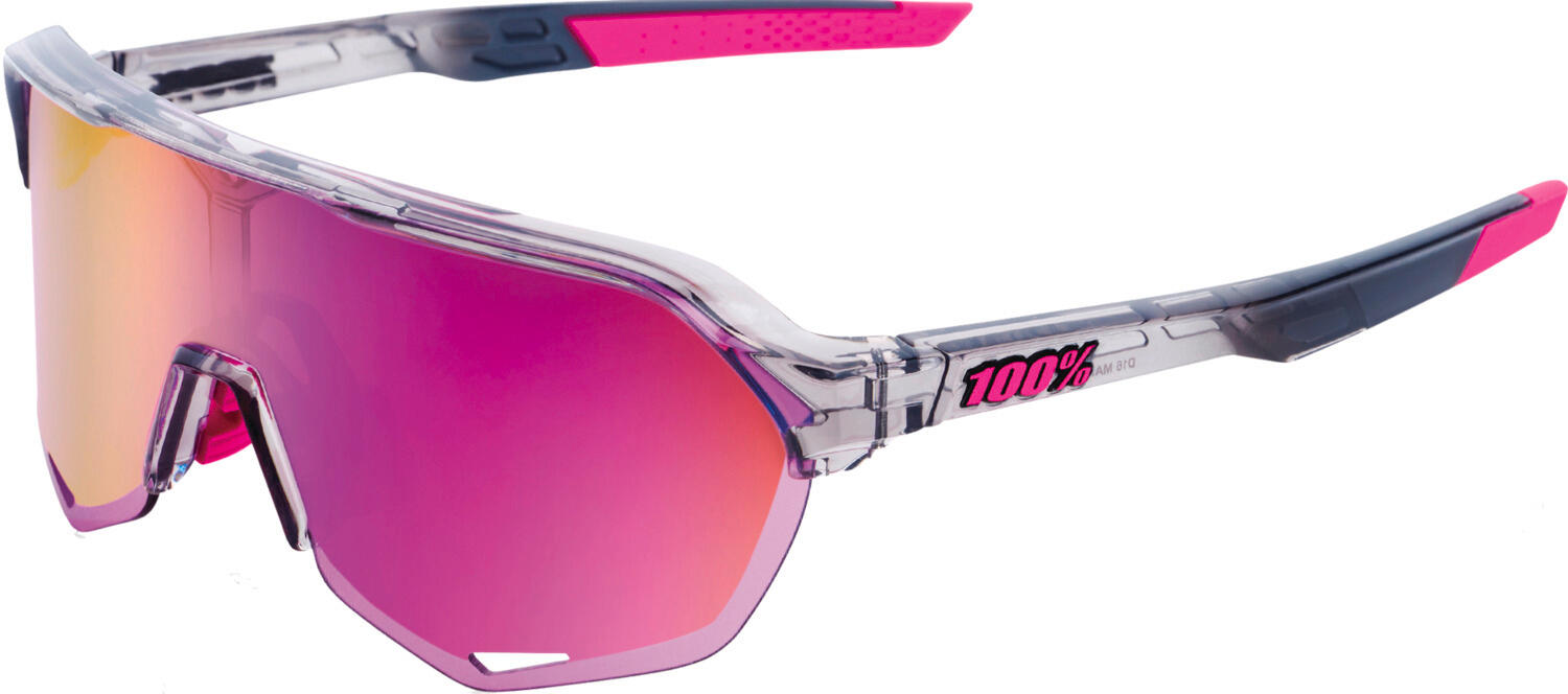 100% Glasses S2 Polished Translucent Grey -Purple Multilayer Mirror Lens
