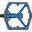 Paire de Pédales Plates Crankbrothers Stamp 1 Gen 2 - Large Bleu