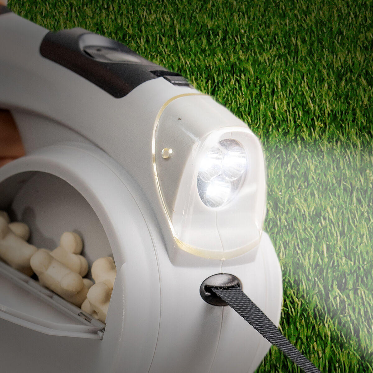 Trela Retrátil para Cães 6 em 1 InnovaGoods Cinzento 3/7