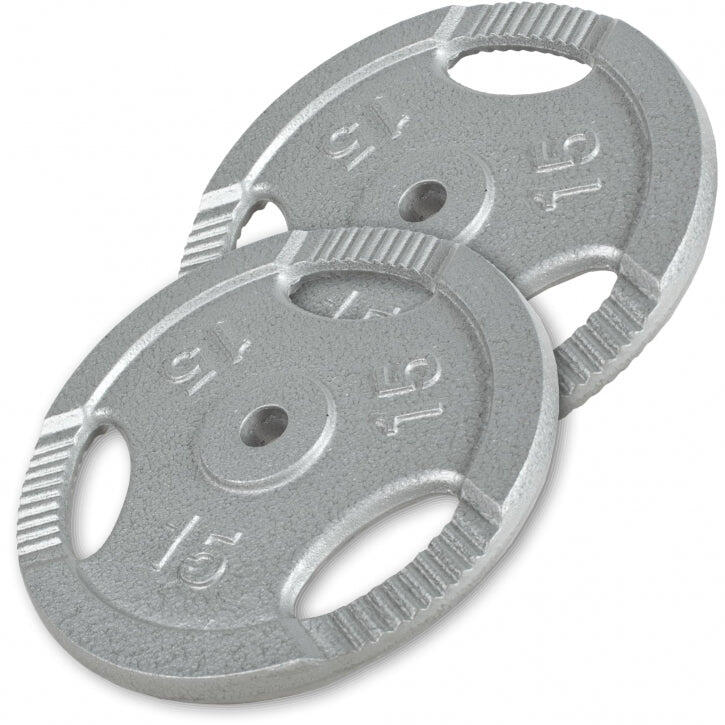 - Halterset 70 kg Gripper Gietijzer Veersluiting 3/5