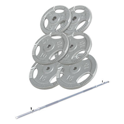 Gorilla Sports - Set d'haltères 70 kg Gripper Fonte Fermeture à ressort