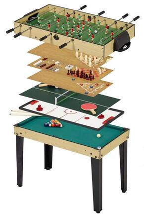 10-in-1-Spieltisch – Tischfußball – Billard – Pingpong – Hockey – Bowling