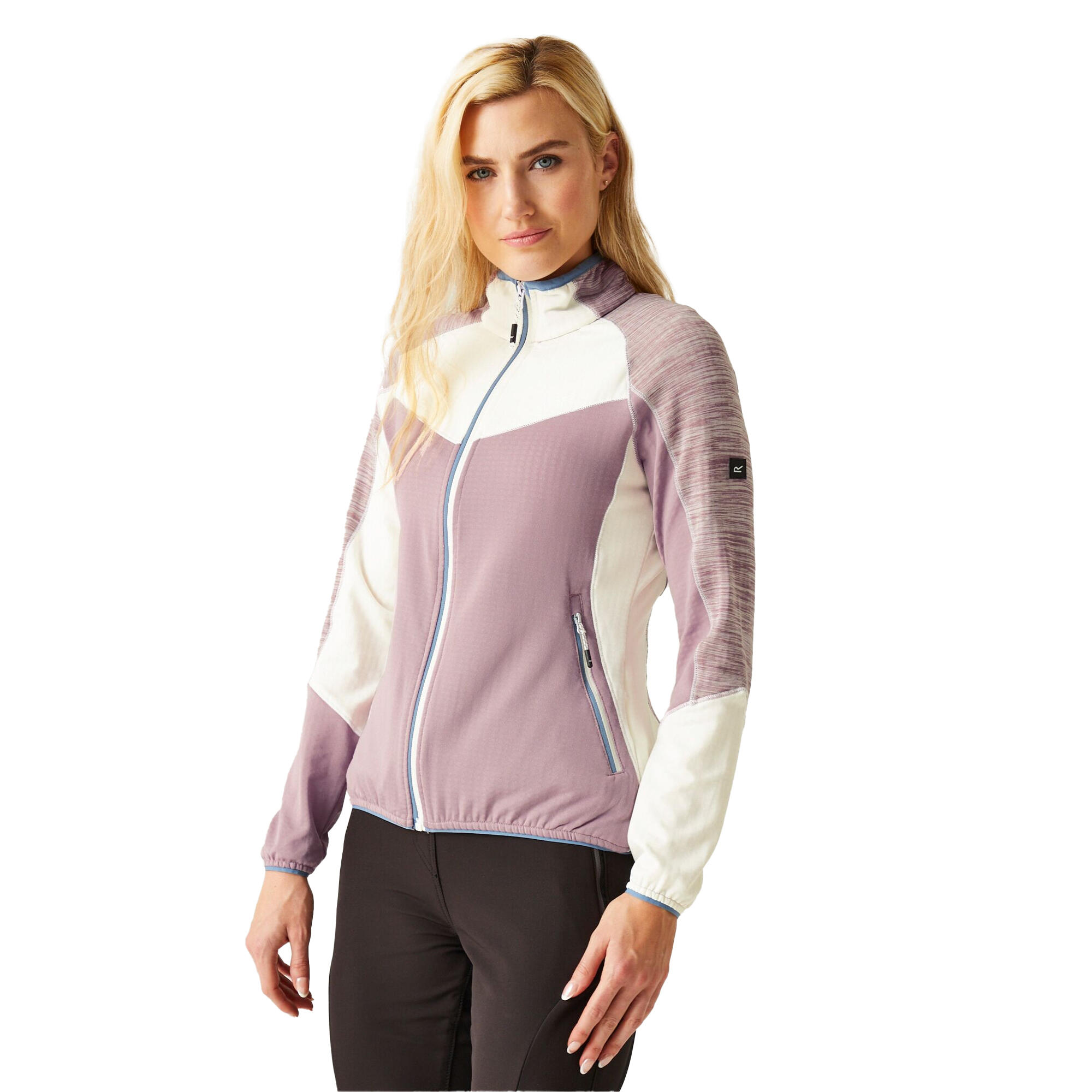 Giacca In Pile Cerniera Su Intera Lunghezza Donna Regatta Hepley II Erica Bianco 4/5