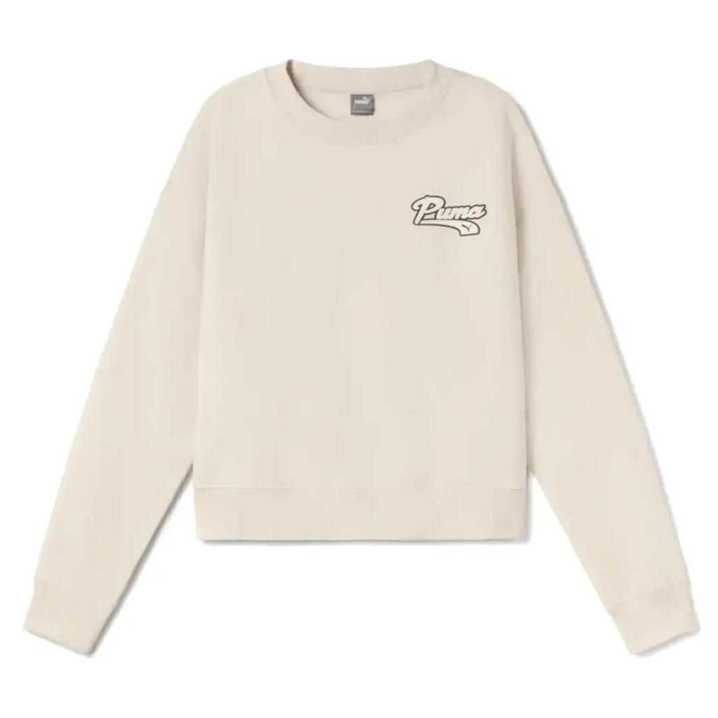 Sweatshirts polaires pour femmes Puma Script Beige
