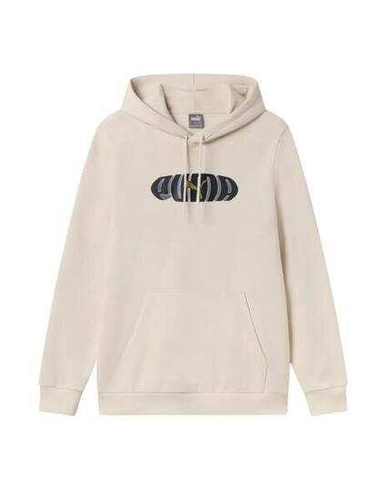 Felpe con cappuccio in pile da uomo Puma ess graphic hoodie Beige