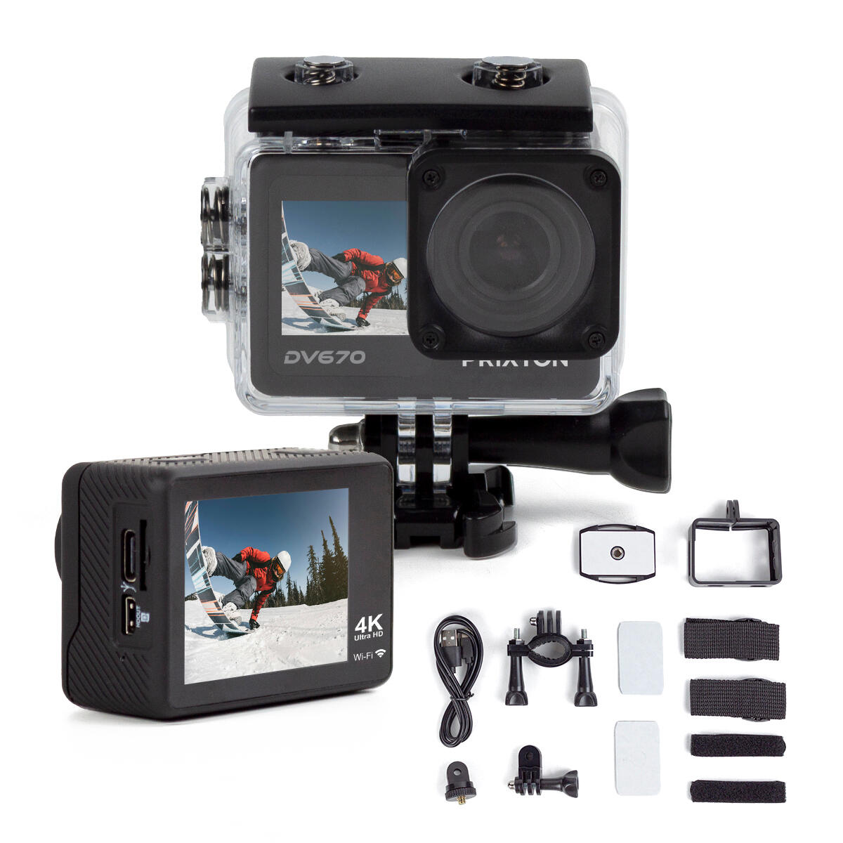 Caméra sportive DV670 - 4K - Double écran - WiFi et APP 5/7