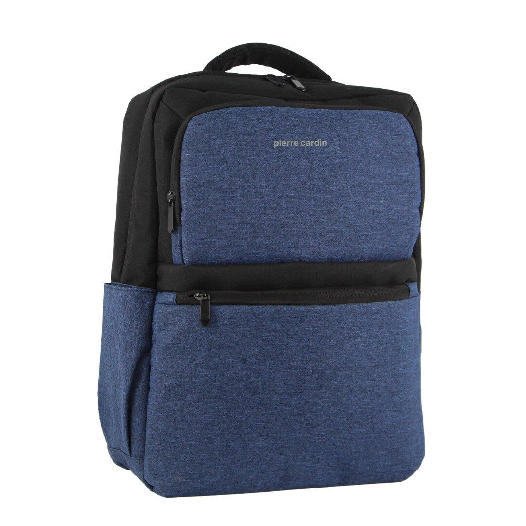 Pierre Cardin Nylon Travel & Business Backpack with Built-in USB Port in Navy