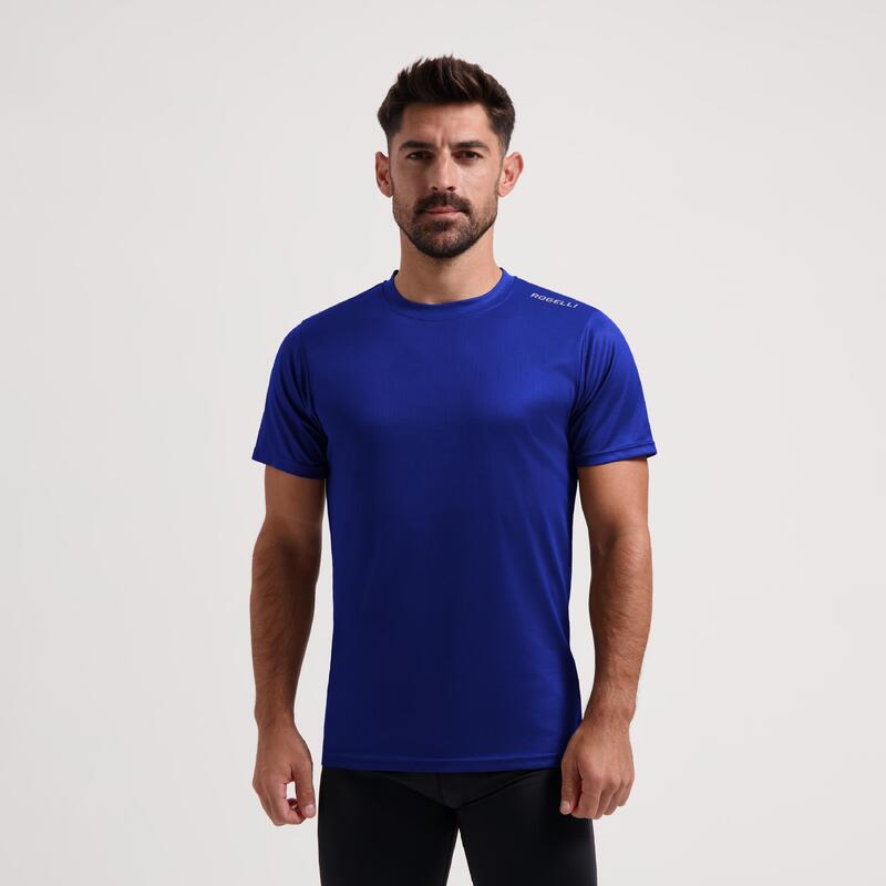 Hardloopshirt Korte Mouwen Heren T-Shirt Hardlopen Blauw