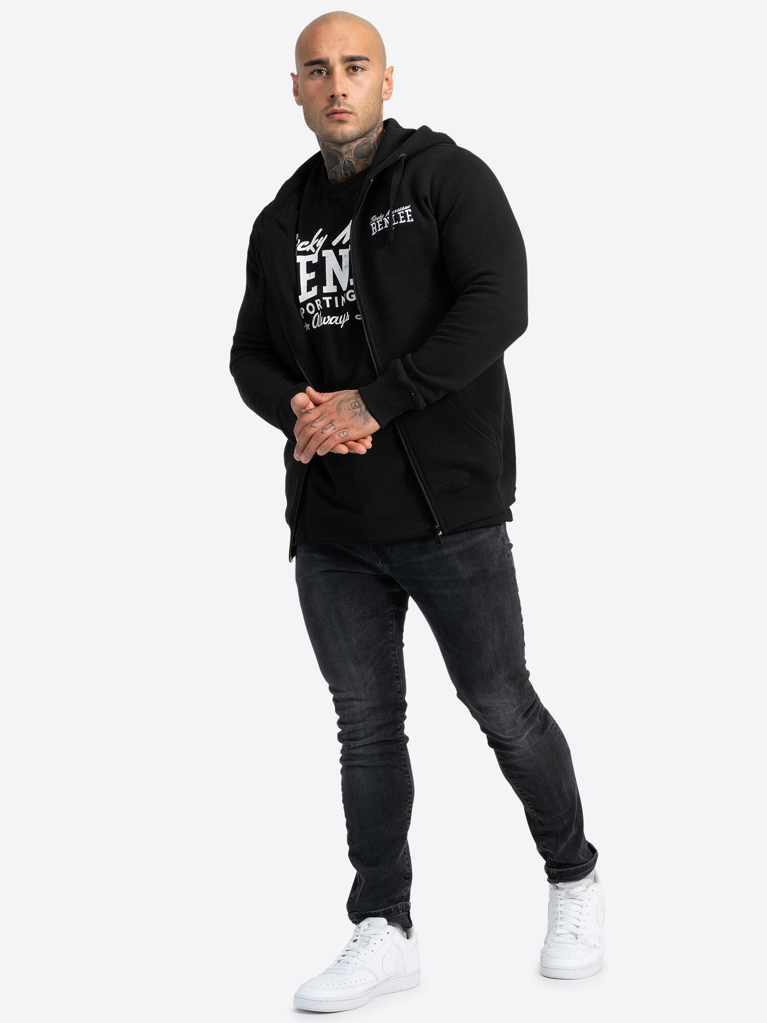 Felpa con cappuccio e zip Benlee Chest Logo 4/6