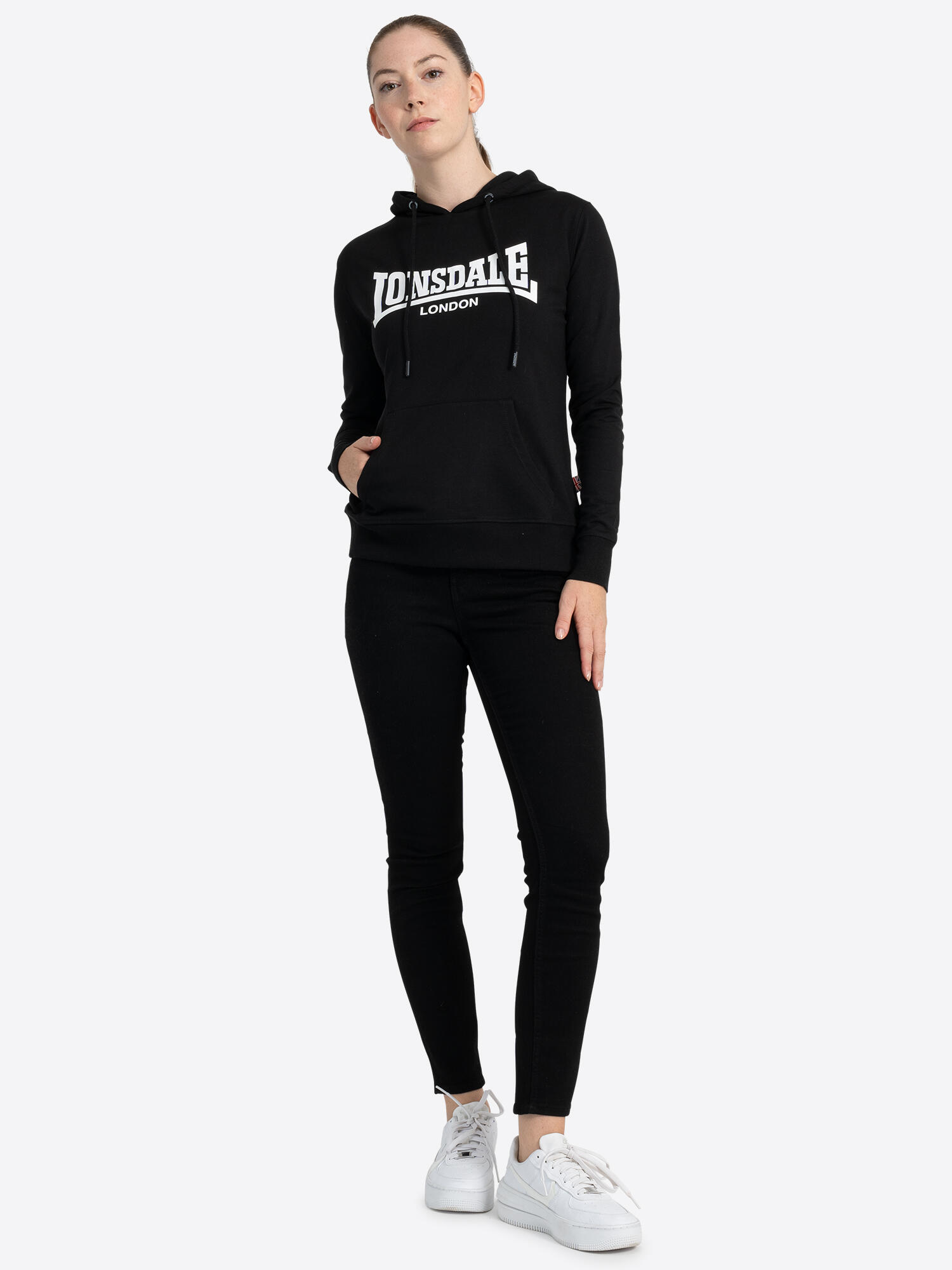 Felpa da donna con cappuccio Lonsdale Flookburgh 4/7