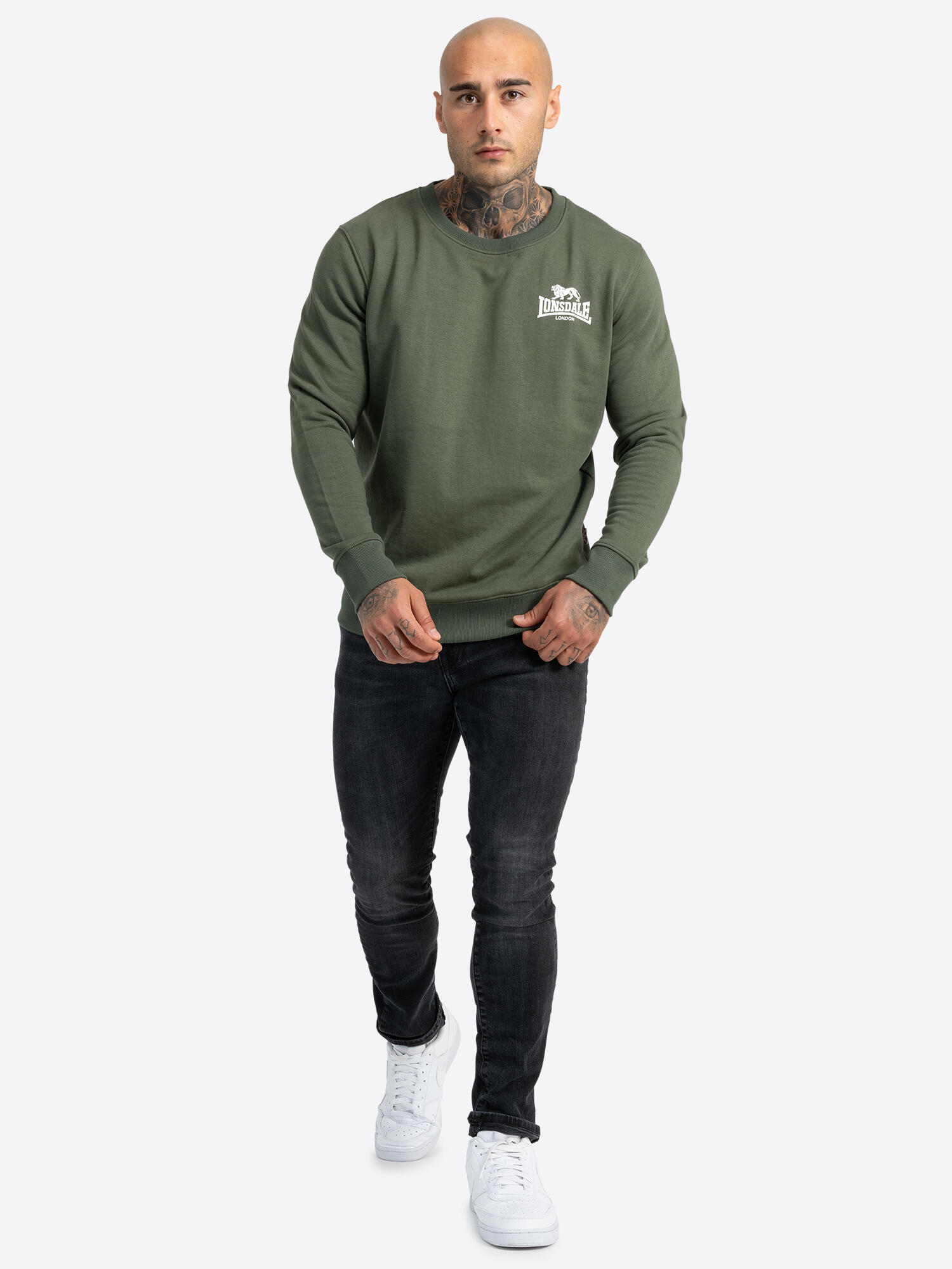 Felpa con scollo rotondo Lonsdale Longridge 3/6