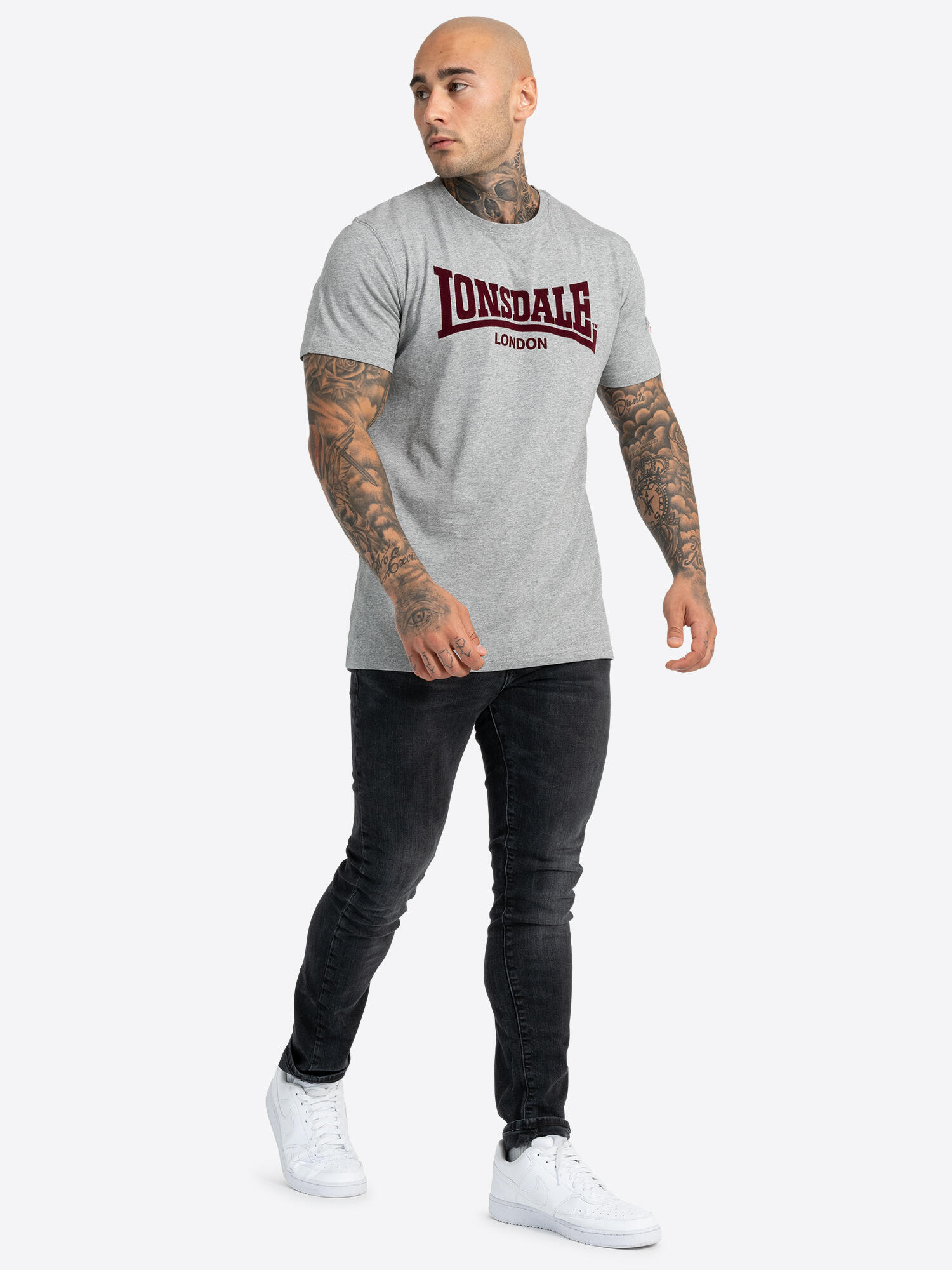 LONSDALE Heren-T-shirt normale pasvorm LL008 ONE TONE 3/6