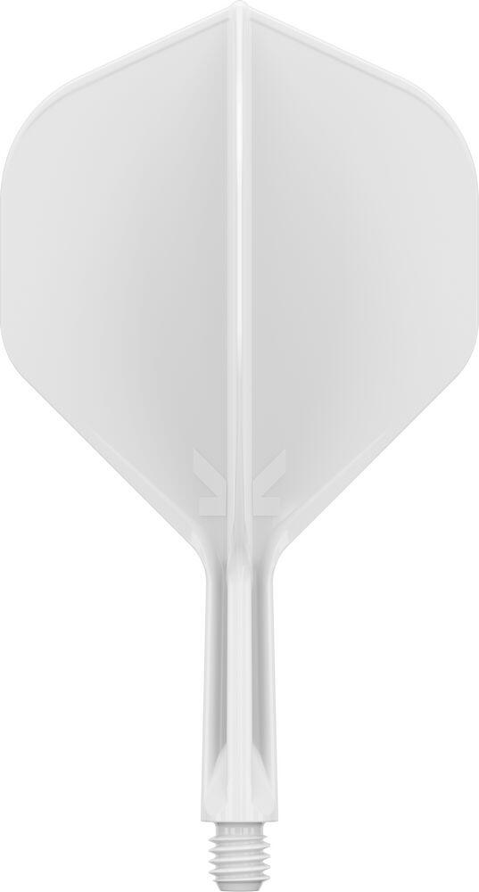 K Flex Dart Flights All in One Dart Flights and Stem Sets Short No2 White 2/7