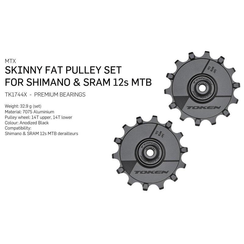 Kółeczka przerzutki TOKEN TK1744X  MTB Shimano, Sram 12s