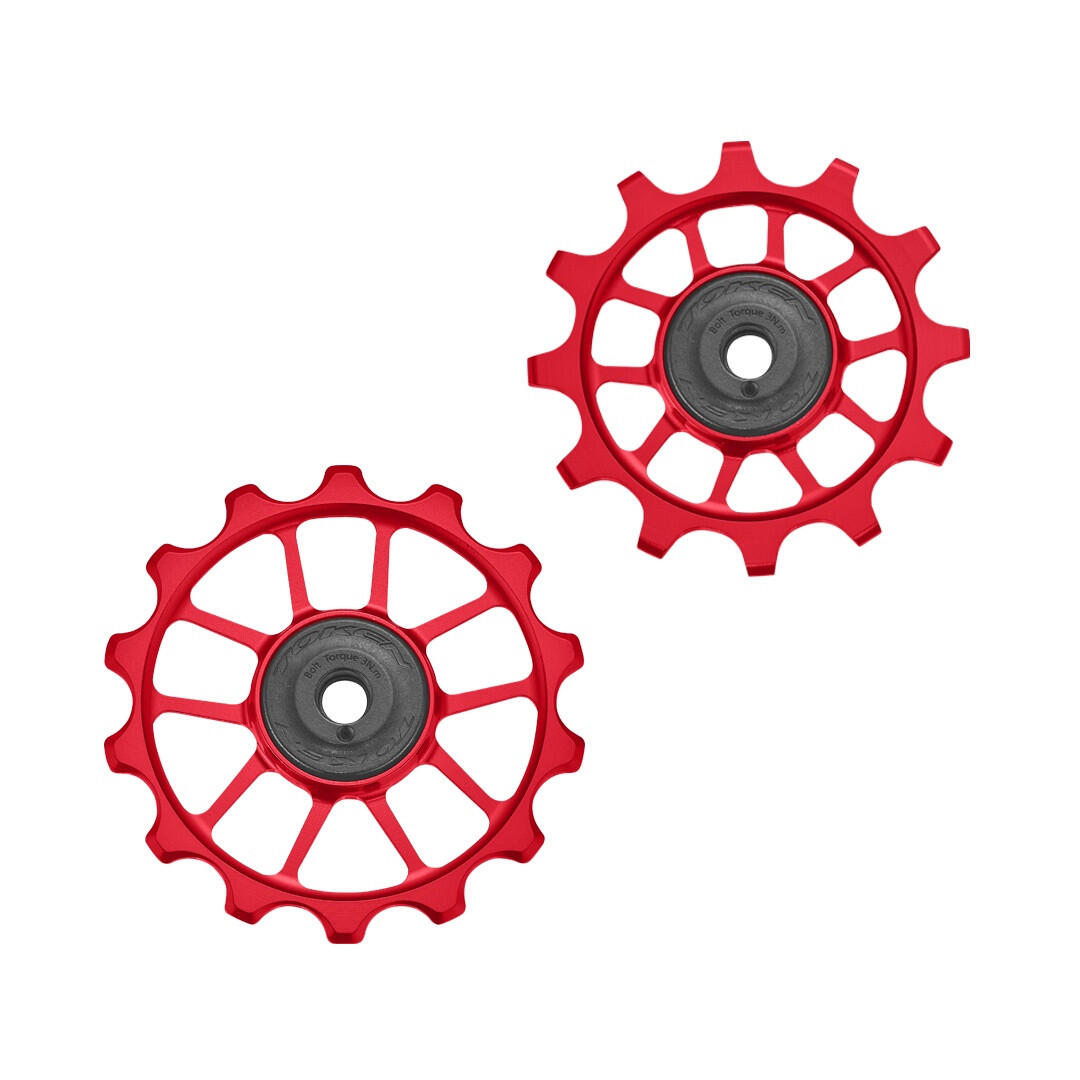 Kółeczka przerzutki TOKEN TK1724 SHIMANO, SRAM, 11s, 12s Szosa Gravel czerwone